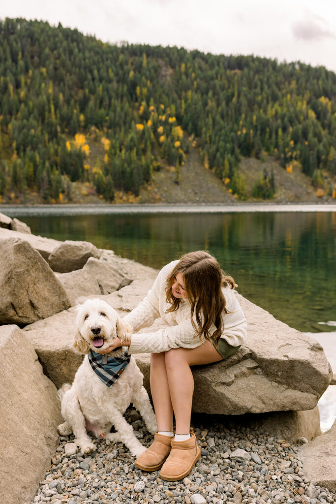 Candid family moment captured naturally during a Northern Idaho photography session
